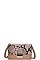 TRENDY CUTE TWO TONE SNAKE PATTERN CROSS BODY SHOULDER BAG