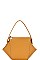 STYLISH HEXAGONAL SATCHEL WITH LONG STRAP