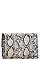 TRENDY PYTHON V-FLAP ACCENTED CLUTCH WITH CHAIN