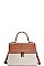 TWO TONE CROSSBODY SHOULDER BAG