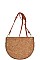 CHIC SEMI CIRCLE CORK TEXTURED CROSSBODY BAG