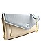 Petite Elegant Pastel Colors Flap Accent Clutch