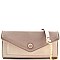 Petite Elegant Pastel Colors Flap Accent Clutch