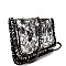 BGW48830-LP Madison West Hematite Chain Accent Quilted Clutch Cross Body