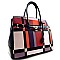 Padlock Accent Colorful Print Oversized ABSTRACT Tote