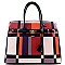 Padlock Accent Colorful Print Oversized ABSTRACT Tote