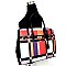 Padlock Accent Colorful Print Oversized ABSTRACT Tote