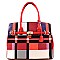 Padlock Accent Colorful Print Oversized ABSTRACT Tote