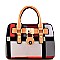 Multi Color Print Padlock Small Size Satchel