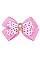 PACK OF 12 TRENDY PINK RIBBON HAIR BOW CLIP FMBHC012