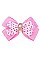 PACK OF 12 TRENDY PINK RIBBON HAIR BOW CLIP FMBHC012