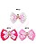 PACK OF 12 TRENDY PINK RIBBON HAIR BOW CLIP FMBHC012