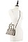 KEY LOCK LEOPARD PRINT SATCHEL BAG
