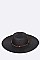 Braided Wooden Beads Band Straw Hat LASHT3132