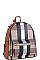 STYLISH CHECK PU LEATHER FASHION BACKPACK JYBL-4125