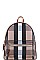 STYLISH CHECK PU LEATHER FASHION BACKPACK JYBL-4125