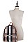 STYLISH CHECK PU LEATHER FASHION BACKPACK JYBL-4125