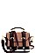 TRENDY COLOR BLOCK CHECK CONVERTIBEL BACKPACK OR CROSSBODY BAG