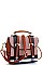 TRENDY COLOR BLOCK CHECK CONVERTIBEL BACKPACK OR CROSSBODY BAG