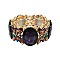 Fashion Multi Stone Gem Cluster Stretch Bracelet SLBL065