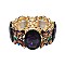 Fashion Multi Stone Gem Cluster Stretch Bracelet SLBL065