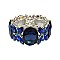 Fashion Multi Stone Gem Cluster Stretch Bracelet SLBL065