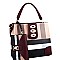 Trendy Turn-Lock Accent Plaid Print 2 in 1 Hobo Value SET MH-BL4216S