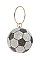 Soccer Ball-Shaped Fully Rhinestoned Hard Case Clutch