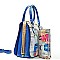 Michelle Obama Rhinestone Closure Satchel & Wallet Set Handbag