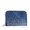 Rhinestone Ombre Design Petite Zip Around Wallet