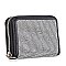 Rhinestone Design Petite Zip Around Wallet