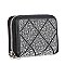 Rhinestone Design Petite Zip Around Wallet