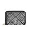 Rhinestone Design Petite Zip Around Wallet