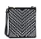 Studded Rhinestone Crossbody Sling