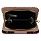 Cute Plush Terry Fur Turn Lock Crossbody Large Wallet