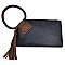 Fashion Cuff Handle Tassel Wristlet Clutch