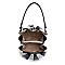 Ball Shaped Multi Stripe Satchel