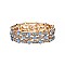 Fashion Stone Circle and Rectangle Metal Stretch Bracelet