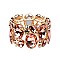 Fashion Oval Gem Cluster Stretch Bracelet SLBQ6