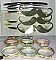 PACK OF 12 ELEGANT ASSORTED COLOR 6PCS MUSTACHE BANGLE