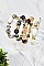 Pack of 12 Earthly Colors Stone Balls Stretch Bracelet Set