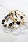 Pack of 12 Earthly Colors Stone Balls Stretch Bracelet Set