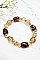 Pack of 12 Earthly Colors Stone Balls Stretch Bracelet Set