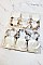 Pack of 12 Earthly Colors Stone Balls Stretch Bracelet Set