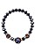 PACK OF 12 TRENDY ASSORTED COLOR FIREBALL AND GLASS BEAD BRACELET