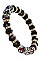 Pack of 12 Bright Crystal Beads Stretch Bracelet Set