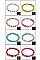 Pack of 12 Bright Crystal Beads Stretch Bracelet Set