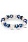 PACK OF 12 ENCHANTING ASSORTED COLOR MULTI BEAD STRETCH BRACELET