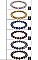 PACK OF 12 FASHIONABLE MULTI BEAD BRACELET