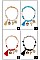 PACK OF 12 TRENDY ASSORTED COLOR CROSS MULTI CHARM STRETCH FRIDA BRACELET